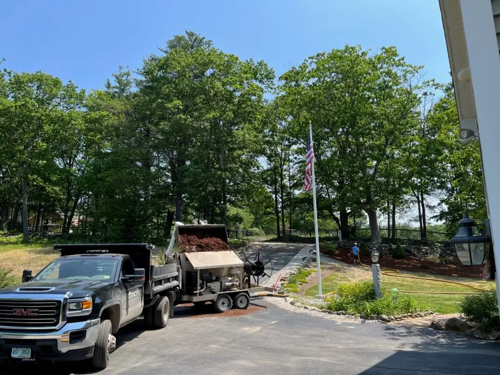 Mulch blowing in NH